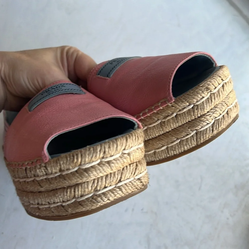 Prada Pink Platform Espadrilles
